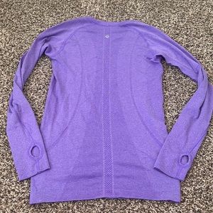 Lululemon Light Purple Long Sleeve Swiftly Tee Size 6